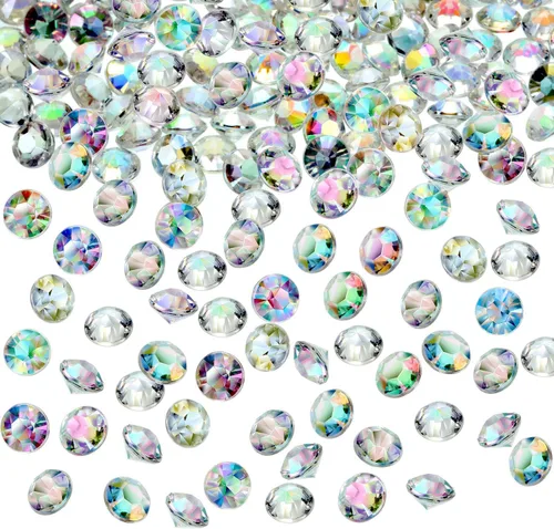 Miniatura 9 de Hicarer 4000 piezas de piedras preciosas acrílicas de cristales de diamantes, piedras preciosas dispersas para mesa de boda, decoración de fiesta