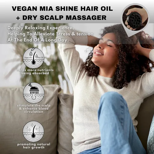 Miniatura 6 de Aceite de romero orgánico USDA para el crecimiento del cabello con ricino, jojoba y más de Vegan Mia para nutrición intensa y tratamiento