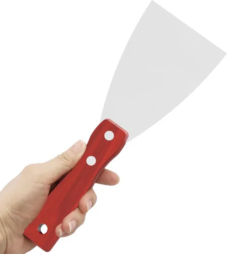 Miniatura 5 de Cuchillo de masilla, herramienta raspadora de acero inoxidable de 3 pulgadas, cuchillos de metal con mango de madera para paneles de yeso