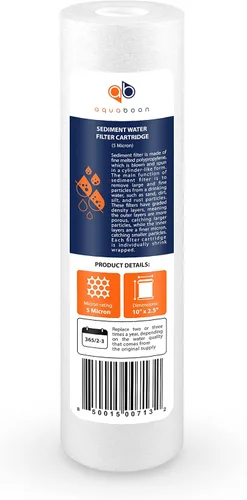 Miniatura 4 de Aquaboon Kit de filtro de agua de ósmosis inversa de 5 etapas con membrana RO 100GPD - Cartuchos de repuesto para filtro de agua debajo