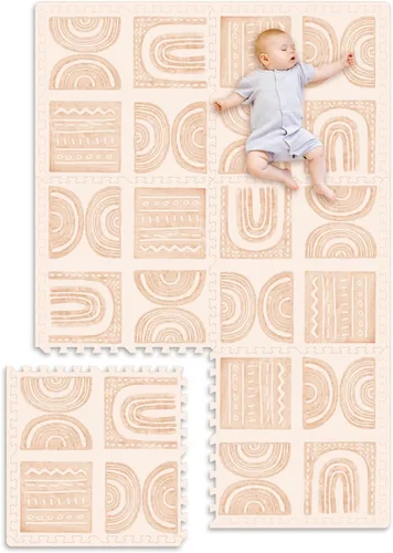 Miniatura 10 de Alfombra de juego extragrande para bebé - 4 pies x 6 pies, alfombrilla de espuma no tóxica para rompecabezas en el piso para niños y niños pequeños