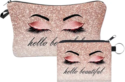 Miniatura 15 de Bolsa de maquillaje para bolso, bolsas de cosméticos para mujer, regalo inspirador para mujer, pequeña bolsa de cosméticos divertida, bolsa de viaje