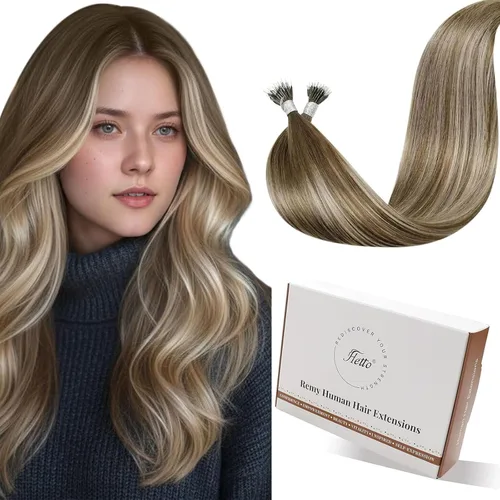 Miniatura 77 de 【Descuento】Hetto - Extensiones de cabello con cinta adhesiva, 40g, extensiones de cabello humano, color rubio ceniza oscuro degradado a rubio medio