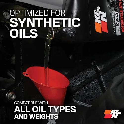 Miniatura 7 de Filtro de aceite K&N Powersports de alto rendimiento, Cromado