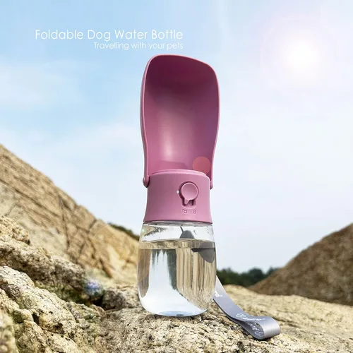 Miniatura 2 de Botella de agua plegable para perro, dispensador de agua portátil para perros, gatos, conejos, cachorros y animales pequeños, apto para Azul