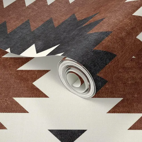 Miniatura 2 de Despegar y pegar papel tapiz Muestras – Neutros a pequeña escala Brandywine Cream Moda Neutral Rust Tribal Southwest Papel pintado extraíble
