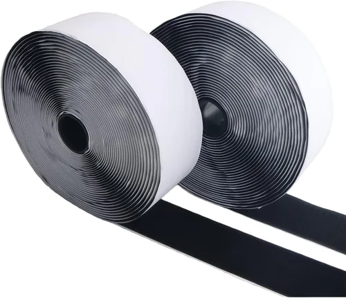 Miniatura 8 de Cinta de gancho y bucle de 30 pies x 1.5 pulgadas, tiras adhesivas de nailon resistente con adhesivo para escuela, hogar, exteriores