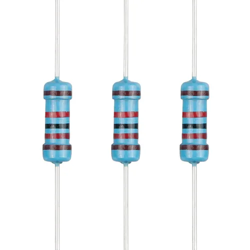 Miniatura 32 de 100 resistencias de 1 ohm 1/2 W (0.5 vatios) ±1% tolerancia de película metálica, resistencia fija de múltiples valores de resistencia opcional