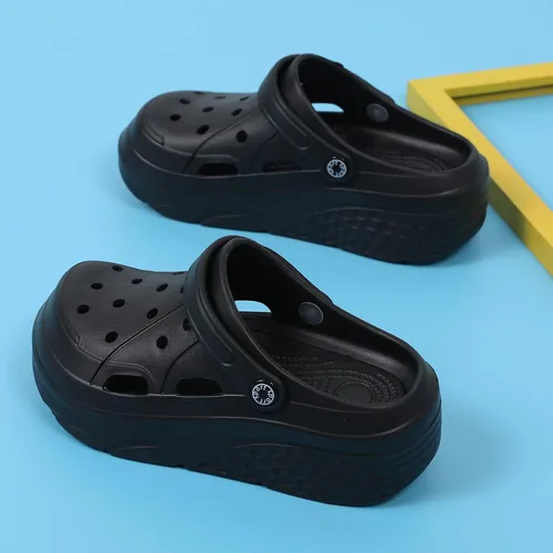 Miniatura 3 de SECHRITE Zuecos de plataforma para mujer, zapatos de jardín, impermeables, para playa, piscina, sandalias de verano, pantuflas para el hogar
