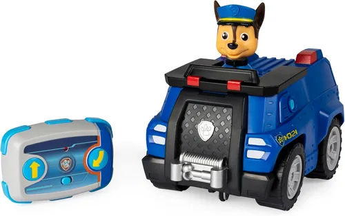Paw Patrol 6054190 Chase - Crucero de policía a control remoto con dirección de 2 vías, para niños de 3 años en adelante, multicolor