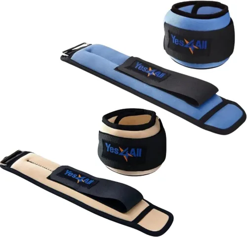 Miniatura 16 de Yes4All Par de pesas para muñeca y tobillo de 1 libra a 10 libras, correa ajustable para caminar, trotar, pilates, gimnasio, entrenamiento de F. Par