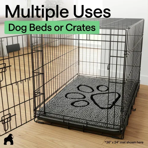 Miniatura 8 de GORILLA GRIP Soakstopper - Tapete ultra absorbente y antideslizante para las patas sucias de los perros, lavable a máquina, para cama y puerta