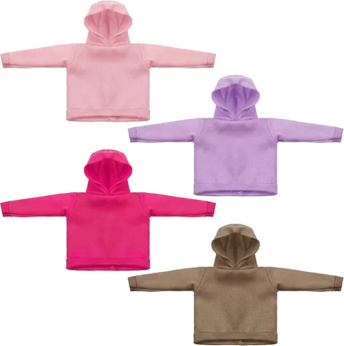 Miniatura 7 de Bencailor 4 piezas de ropa de muñeca, suéter de invierno, sudadera con capucha, accesorios de ropa con capucha