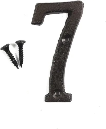 Miniatura 35 de Letras del abecedario de 3" en metal de hierro fundido decorativas, estilo clásico, para colgar letreros de pared, dirección, nombre, letrero