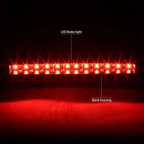 Miniatura 2 de DNA MOTORING 3BL-FRAN93-LED-BK Luz de freno LED de montaje alto tercera con carcasa negra