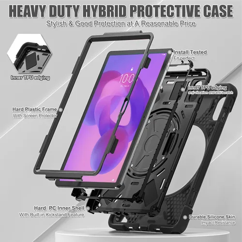 Miniatura 6 de ZenRich Funda resistente para Lenovo Idea Tab 11 2025 / K11 Gen 2 / Xiaoxin Pad 11 / M11 de 11 pulgadas resistente a prueba de golpes con soporte