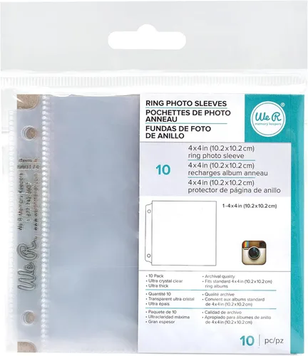 We R Albums Made Easy - Protectores de fotos (10 unidades, 1) bolsillo de 4 x 4 pulgadas