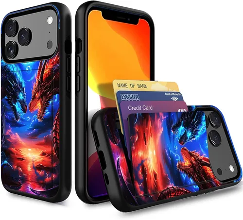 Miniatura 135 de Funda para iPhone Air, funda tipo cartera con ranura para tarjeta oculta, a prueba de golpes, TPU y PC, funda protectora de doble capa para iPhone