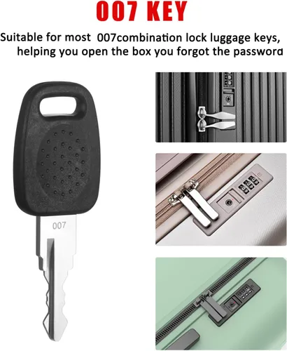 Miniatura 4 de 2PCS 007 Llave maestra de equipaje, para cerradura de equipaje aprobada por T-S-A, cerradura de equipaje de maleta