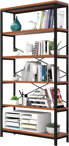Miniatura 11 de Himimi Estantería Industrial de 5 Niveles, Librero Estante de Escalera de 58" de Alto, Estantes de Almacenamiento Unidad de Estantería, Muebles