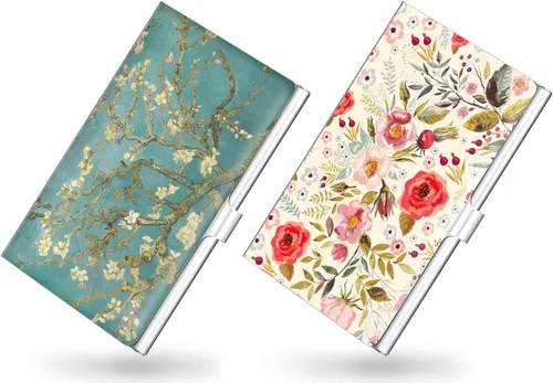Miniatura 21 de Portafolios de Tarjetas de Visita, Impresión en Color para Hombres y Mujeres, Portafolios de Tarjetas de Negocios Ultradelgados de Metal, Árbol