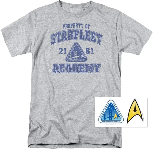 Miniatura 2 de Popfunk Star Trek Distressed Starfleet Academy Unisex Adult T Shirt