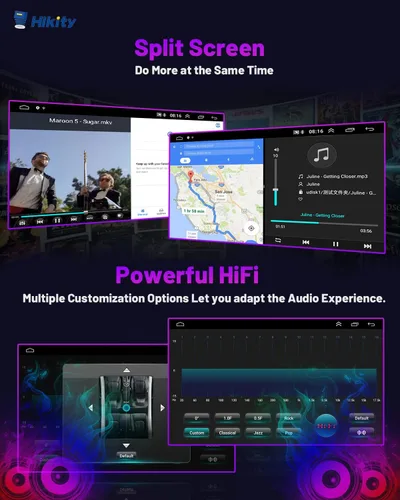 Miniatura 6 de [4+128G] Android 15 Estéreo para automóvil para Toyota RAV4 2007-2012, Hikity 10 pulgadas pantalla táctil en celda RAV4 Radio inalámbrica Carplay