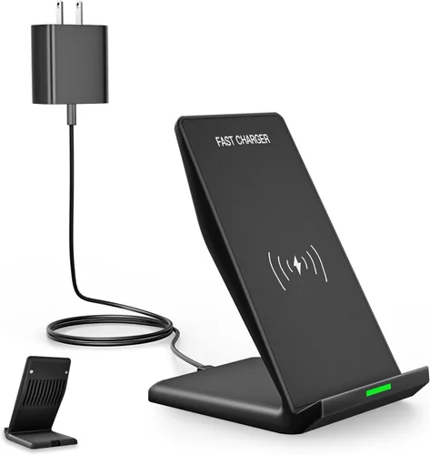Cargador inalámbrico rápido para Samsung, soporte de carga inalámbrica de 15 W, soporte de cargador de teléfono de escritorio con PD 20 W, adaptador