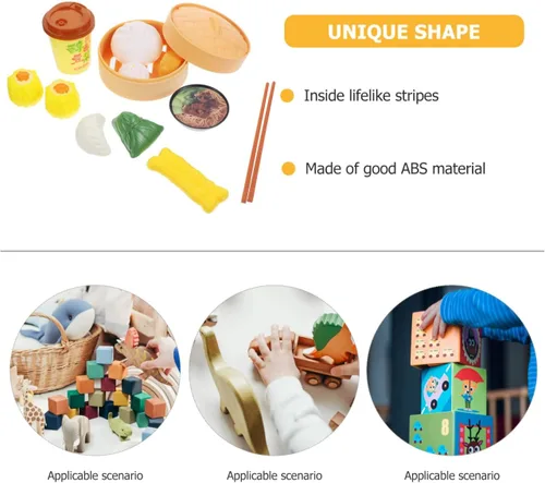 Miniatura 7 de 26pcs Dim Sum Toy Steamer Buns Chinese Breakfast Toy Kids Pretend Play Kitchen para niños y niñas