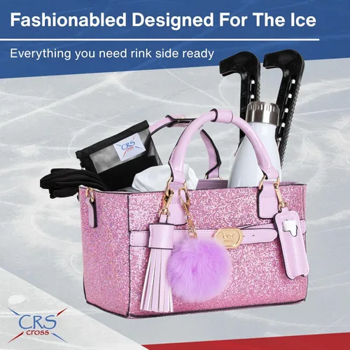 Miniatura 39 de CRS Cross Rink Side Tote. Ice Skating Accessory Bag-Figure Skating, Roller, Inline Skaters, Dance, Cheer.Organizes Guards Water Bottle Phone
