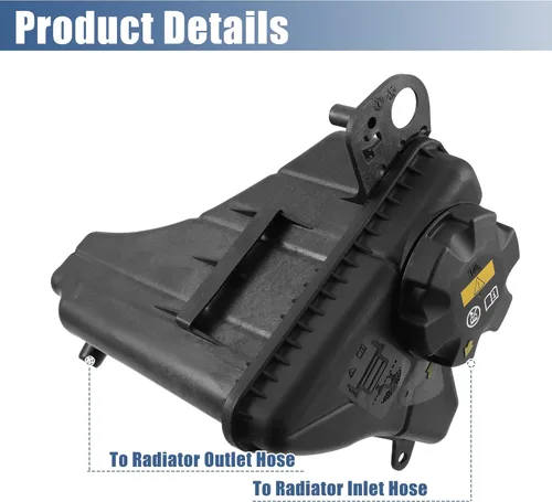 Miniatura 5 de X AUTOHAUX Tanque de depósito de radiador de refrigerante 17137647283 Botella de expansión de desbordamiento de refrigerante con tapa y sensor