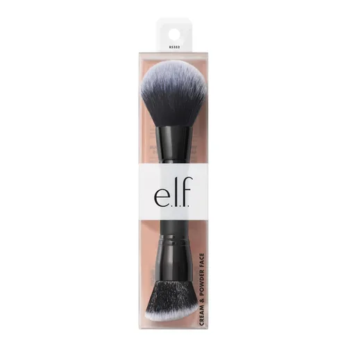 Miniatura 5 de e.l.f. Brocha de Doble Punta para Crema + Polvo, Brocha de Maquillaje Dos en Uno Para Crear una Tez Hermosa con Aspecto Aerografiado, Vegana y Libre