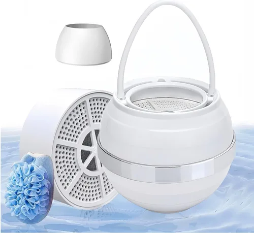 Filtro de baño mejorado para bañera: filtro de agua avanzado de 15 etapas para tina, reduce el 99% de metales pesados y cloro: suavizante de agua
