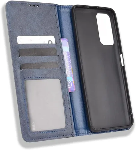Miniatura 4 de Jielangxin Keji Funda para Xiaomi Poco M4 Pro, Funda para Xiaomi Redmi Note 11/Poco M4 Pro 5G 21091116AG Funda de cuero PU Flip Cover Azul