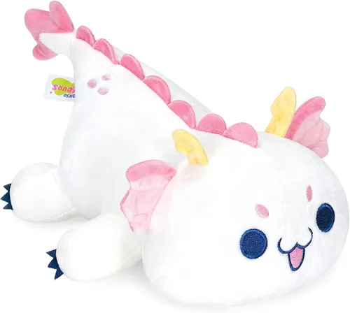 Miniatura 10 de Onsoyours Peluche de dragón gordito, adorable almohada de felpa suave para abrazar, lindo juguete de peluche Kawaii para niños