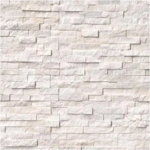 Miniatura 2 de Arctic White Ledger Panel de 6 pulgadas x 24 pulgadas. Azulejo de piedra natural para pared de chimenea, exterior, interior, 30 piezas
