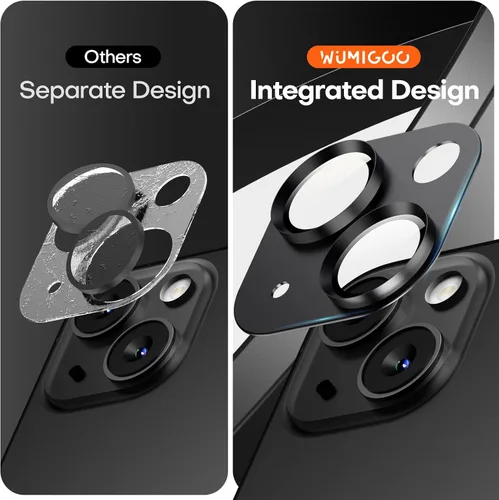 Miniatura 2 de Protector de lente de cámara para iPhone 15/iPhone 15 Plus/iPhone 14/iPhone 14 Plus, pantalla de cubierta de cámara de vidrio templado de aleación