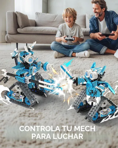 Miniatura 5 de Opmind Kit de construcción de robot STEM RC 5 en 1, 398 piezas APP y bloques de control remoto DIY robótica de ingeniería, juego de ciencia erector
