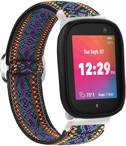 Miniatura 12 de Lamshaw Compatible con XPLORA X6 Play Band, correa de repuesto ajustable de nailon elástico de liberación rápida, accesorios compatibles con XPLORA