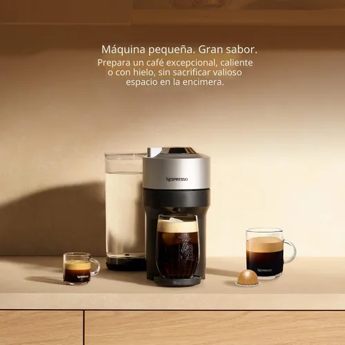 Miniatura 2 de Nespresso Vertuo Pop+ Deluxe de De'Longhi con Aeroccino, plateado