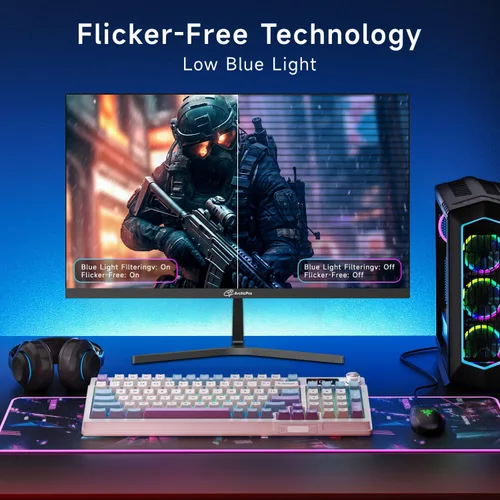 Miniatura 3 de ArcticPro Monitor de 22 pulgadas de 120 Hz, monitor de computadora Full HD (1920 x 1080p), 99% sRGB, contraste 4000:1, sin marco de 3 lados, ultra