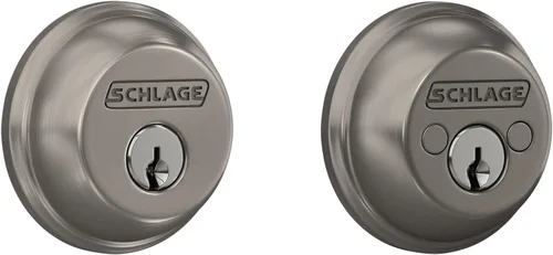 Miniatura 10 de Schlage - Cerrojo con llave de 1 lado, la más alta seguridad residencial, negro mate, B60 N 622