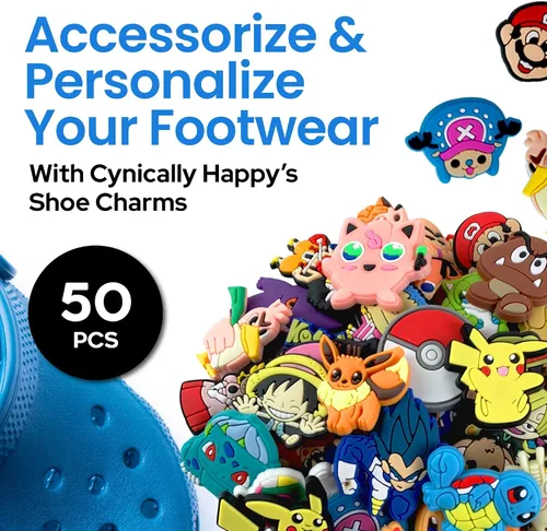 Miniatura 2 de 50 dijes para zapatos unisex seleccionados para adultos, decoración para zapatos, zapatos zuecos, pulsera, pulsera y regalo de fiesta, Caucho, Na