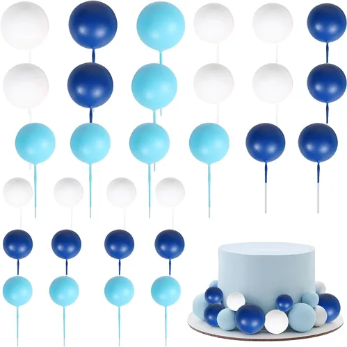 Miniatura 9 de Rsstarxi 30 piezas de mini globos y bolas de espuma para tartas – Insertos de pastel de bricolaje para bodas, aniversarios y decoraciones de fiesta