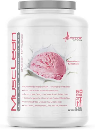 Miniatura 7 de Metabolic Nutrition - Musclean - Batido, reemplazo de comidas con alto contenido de proteínas de suero de leche, nutrición de mantenimiento, baja