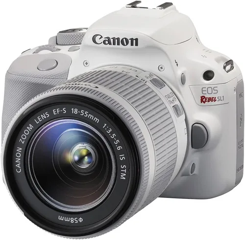 Miniatura 3 de Canon EOS Rebel SL1 Digital SLR con EF-S 0.709-2.165 in es lente STM (blanco)