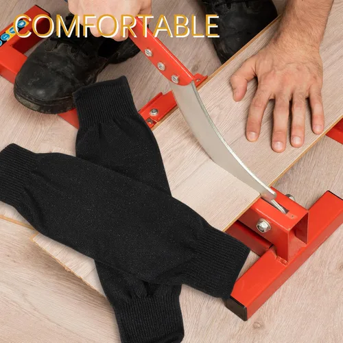 Miniatura 4 de LABRIMP Cut Resistant Forearm Sleeves 2 Pairs Black Arm Guards Protective Sleeves for Men Women Work and Sports 15.7 18 Inch without Thumb Hole