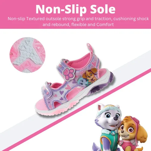 Miniatura 4 de Nickelodeon Skye Everest Beach - Zapatos iluminados de la Patrulla Canina para niñas, sandalias de verano, zapatos de agua para niños, correa