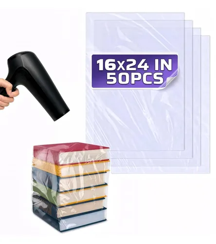Miniatura 14 de 200 bolsas termorretráctiles – 3 tamaños 3.93 x 5.90 (120) 7.67 x 9.64 (50) 9.64 x 11.61 (30) – Película de PVC transparente para regalo seguro
