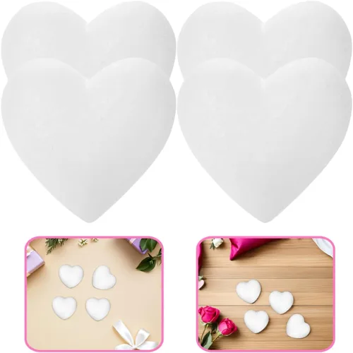 Miniatura 7 de Paquete de 20 corazones de espuma de poliestireno blanco – Espuma artesanal en forma de corazón para Navidad, decoración de boda, decoración del día